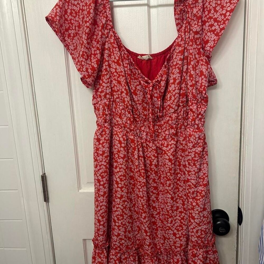 Rewind Women's Red and Orange Dress
